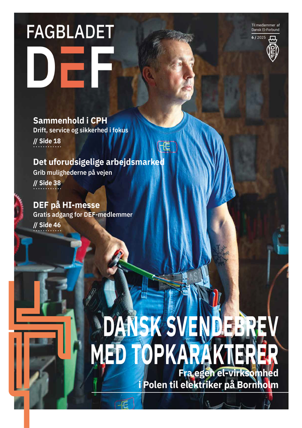 Front cover of Fagbladet DEF magazine from September 2025.