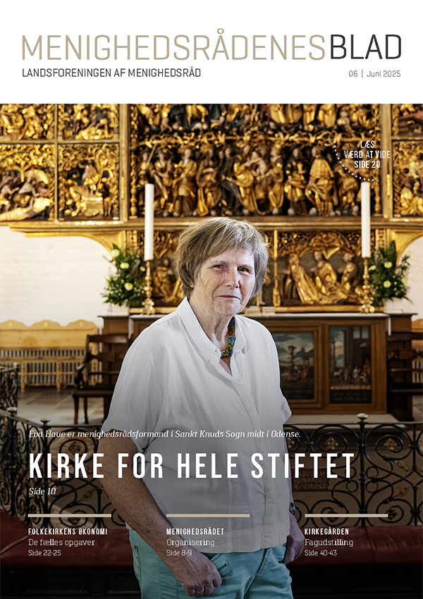 Front cover of Menighedsrådenes Blad magazine from March 2025.