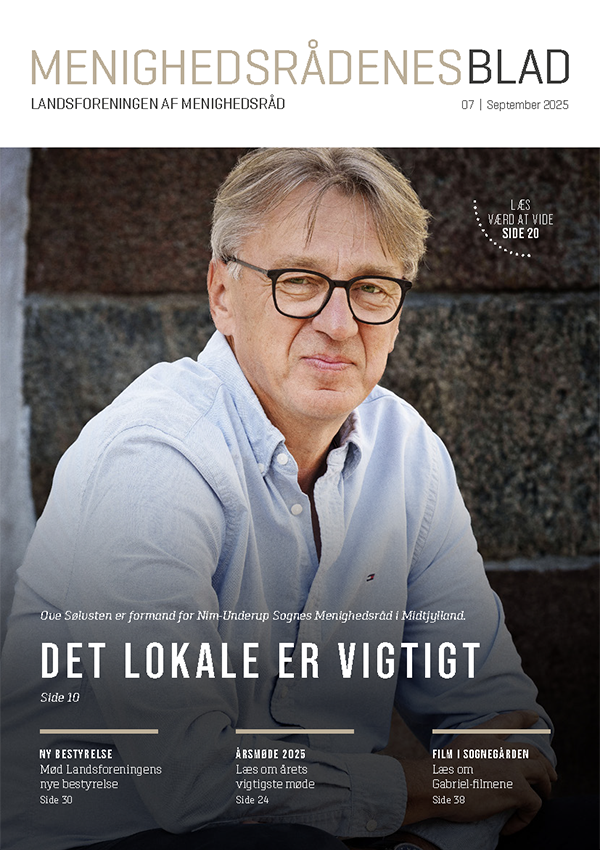 Front cover of Menighedsrådenes Blad magazine from September 2025.